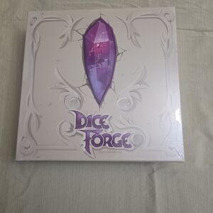 Dice Forge Board Game with Purple Gem Design